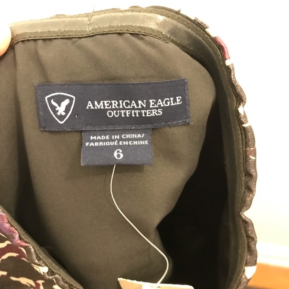 NWT American Eagle Strapless Floral Dress 6 purple - Picture 8 of 10